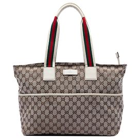 Tote Gucci GG Canvas Web beige