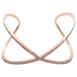 Autre Marque Bracciale Rigido Jennifer Miller in Oro Rosa e Pavé di Diamanti
