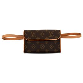 Bolso de cintura Louis Vuitton Monogram Pochette Florentine marrón