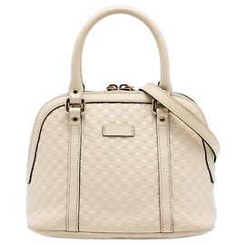 White Gucci Mini Microguccissima Dome Satchel