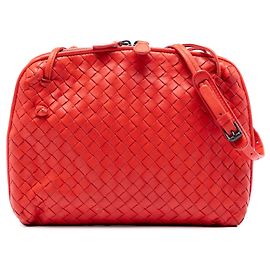 Bolso bandolera Bottega Veneta Nappa Intrecciato Nodini Naranja