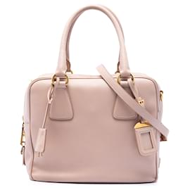 Borsa Bauletto Prada Small Saffiano Square Rosa