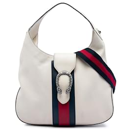 Borsa Dionysus Web in pelle di vitello bianca Gucci