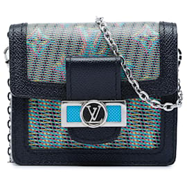 Borsa a tracolla blu Louis Vuitton Monogram LV Pop Dauphine Bumbag BB