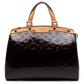 Borsa Louis Vuitton Monogram Vernis Brea GM viola