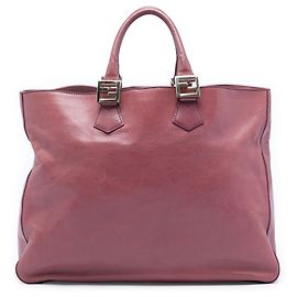 Tote Twins in pelle grande rosa Fendi