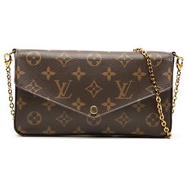 Louis Vuitton Monogram Pochette Felicie Umhängetasche Braun