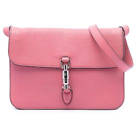 Borsa Gucci Jackie Convertible Crossbody in pelle di vitello rosa