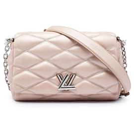 Borsa a tracolla Louis Vuitton in agnello beige Malletage GO 14 PM