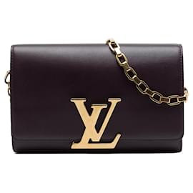 Borsa a tracolla Louis Vuitton Louise Chain GM in pelle viola