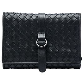 Portagioie in nappa intrecciato nero Bottega Veneta