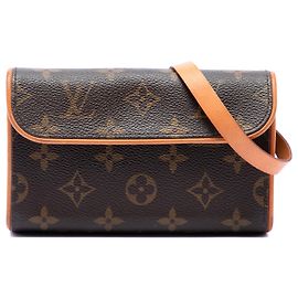 Bolso de cintura Louis Vuitton Monogram Pochette Florentine marrón