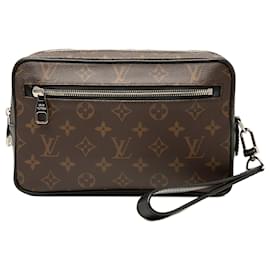 Clutch Louis Vuitton Monogram Macassar Kasai marrone