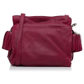 Piccola borsa a tracolla Flamenco in pelle rosa LOEWE