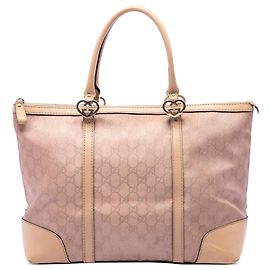 Tote Lovely in tela GG metallizzata rosa Gucci