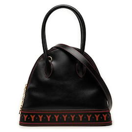 Borsa Saint Laurent in pelle nera con intaglio a Y
