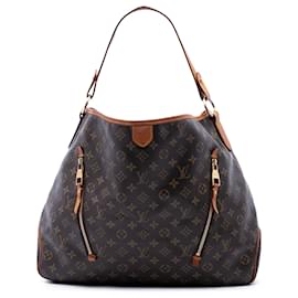 Borsa Hobo Louis Vuitton Monogram Delightful GM Marrone