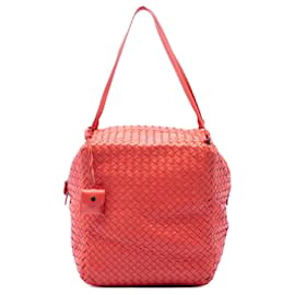 Bolso de hombro Cube en nappa Intrecciato naranja Bottega Veneta