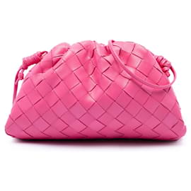 Mini Pouch Crossbody in nappa Intrecciato rosa Bottega Veneta