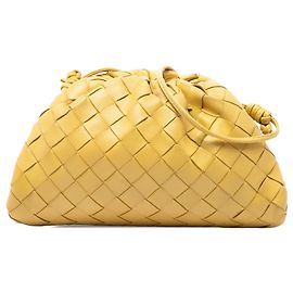 Mini Pouch Crossbody in nappa Intrecciato giallo Bottega Veneta