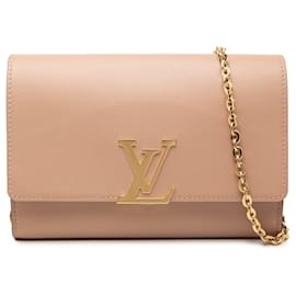 Borsa a tracolla Louis Vuitton Louise Chain GM Tan