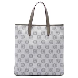 Tote in tela rivestita Anagram grigio LOEWE