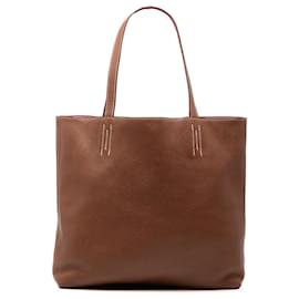 Borsa Tote Hermès Clemence Double Sens 36 marrone