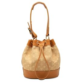Borsa a secchiello Louis Vuitton Monogram Mini Lin Noelie beige