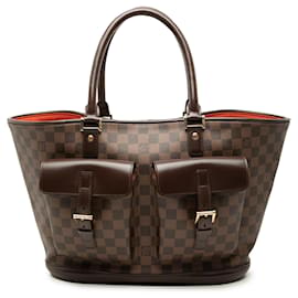 Borsa Tote Louis Vuitton Damier Ebene Manosque GM marrone