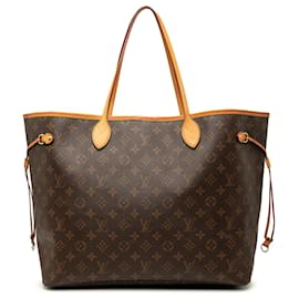 Borsa Tote Louis Vuitton Monogram Neverfull GM marrone
