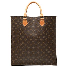 Brauner Louis Vuitton Monogram Sac Plat Tote Bag