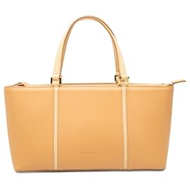 Tote in pelle color tan Burberry