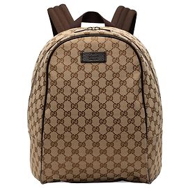 Beige Gucci GG Canvas Backpack