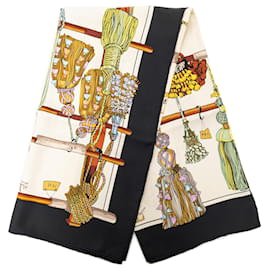 Pañuelo de seda Hermès Passementerie 90 blanco