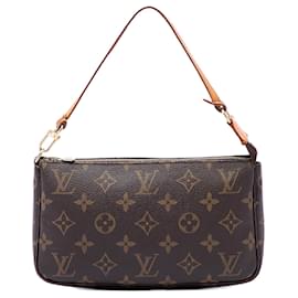 Borsa a tracolla Louis Vuitton Monogram Pochette Accessoires marrone