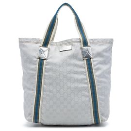 Tote in tela GG Canvas grigio Gucci Web