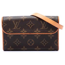 Borsa a tracolla Louis Vuitton Monogram Pochette Florentine marrone