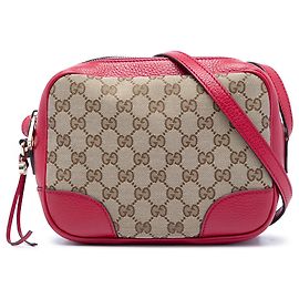 Borsa a tracolla Gucci GG Canvas rossa Bree