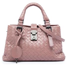 Borsa Mini Nappa Intrecciato Roma Rosa Bottega Veneta