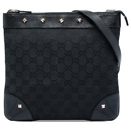 Gucci GG Canvas Nailhead Umhängetasche schwarz