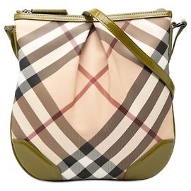 Beige Burberry Supernova Check Coated Canvas Dryden Crossbody