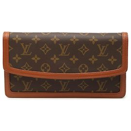 Louis Vuitton Monogram Pochette Dame PM Clutch Bag braun