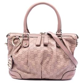 Borsa a mano marrone Gucci Guccissima Sukey
