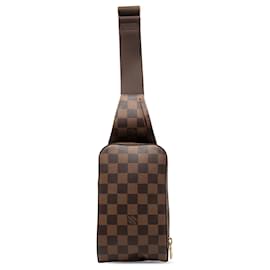 Borsa a tracolla Louis Vuitton Damier Ebene marrone Geronimos