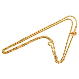 Collar de doble cadena con medallón chapado en oro Chanel Gold