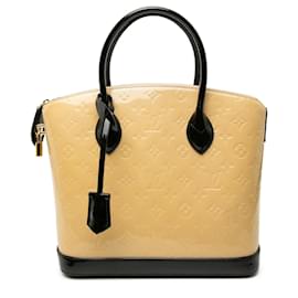 Borsa Louis Vuitton Monogram Vernis Lockit PM Beige