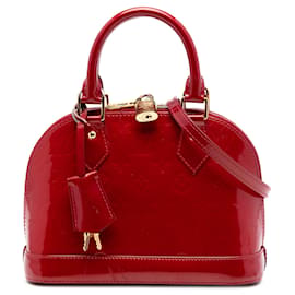 Borsa Louis Vuitton Monogram Vernis Alma BB Rossa