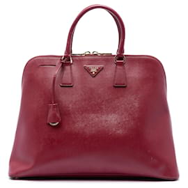Borsa Prada Extra Large Saffiano Lux Promenade rossa