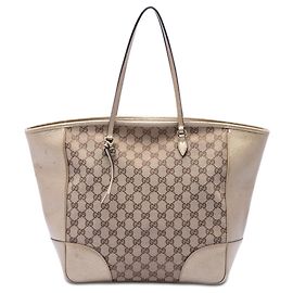 Borsa Tote Bree in tela GG e pelle beige Gucci