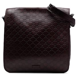 Borsa a tracolla Gucci Guccissima marrone